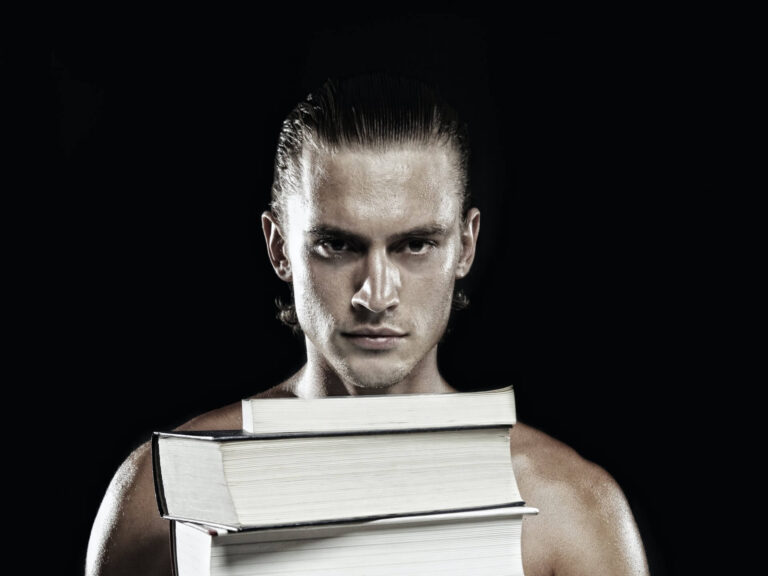 Man carrying books