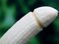 Peeled banana tip