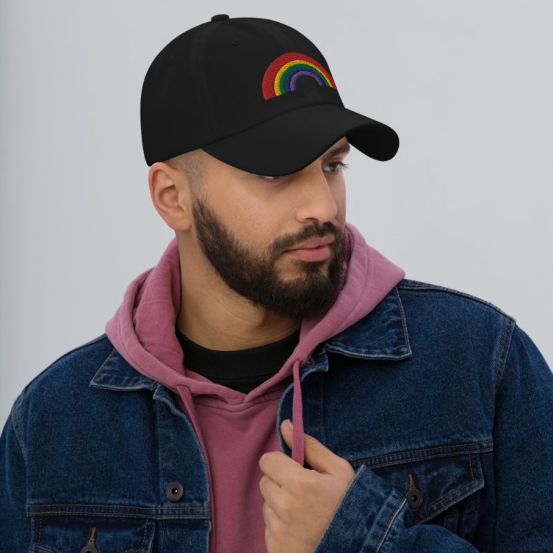 Rainbow Pride Dad Hat - Black