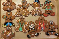 10 kinky dirty gay gingerbread men cookies on baking tray