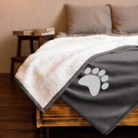 Bear Paw Premium Sherpa Blanket - Heather Grey